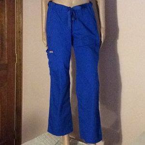 Cherokee Cargo Scrub Pants Royal or Green Small